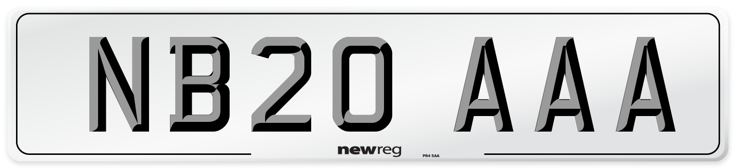 NB20 AAA Number Plate from New Reg